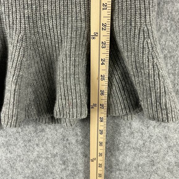 Ann Mashburn Cashmere Sweater Womens Medium Gray Peplum Sleeveless Quiet Luxury - Picture 6 of 14